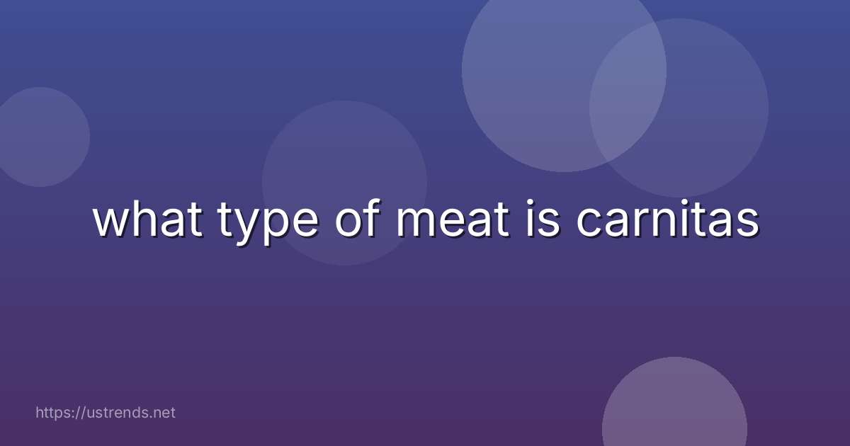 what type of meat is carnitas