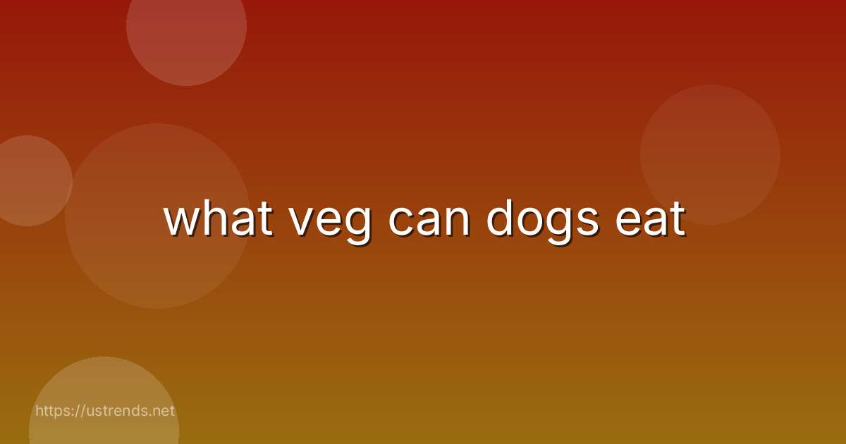 what veg can dogs eat