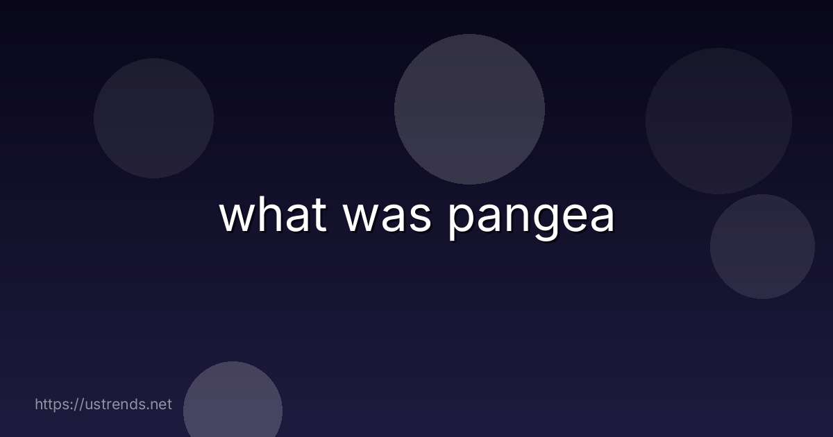 what was pangea