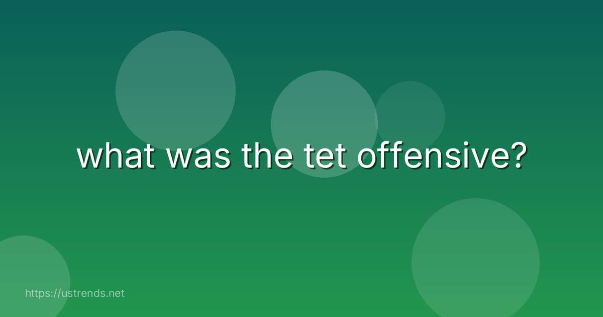 what was the tet offensive?