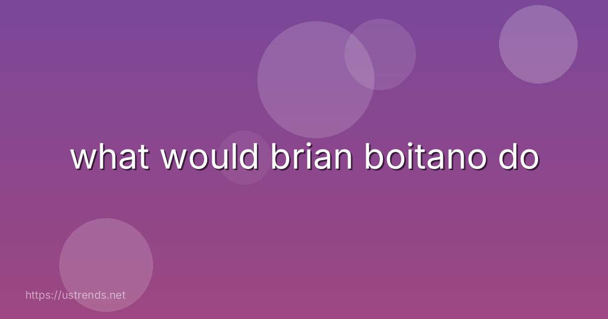 what would brian boitano do
