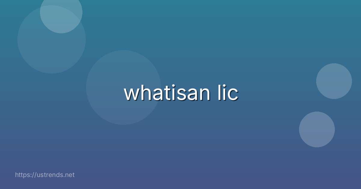 whatisan lic