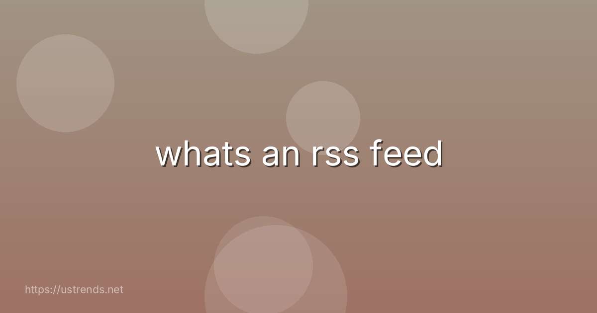 whats an rss feed