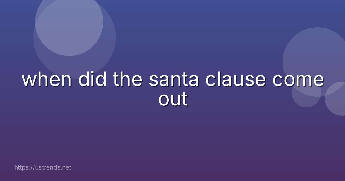 when did the santa clause come out