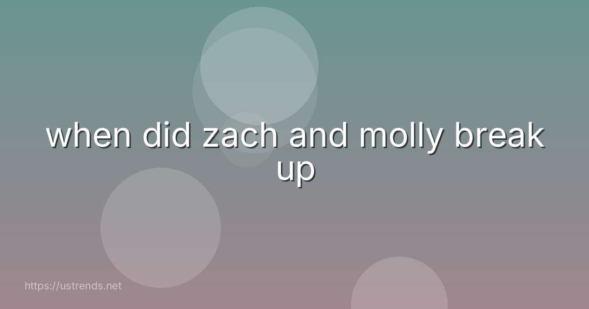 when did zach and molly break up