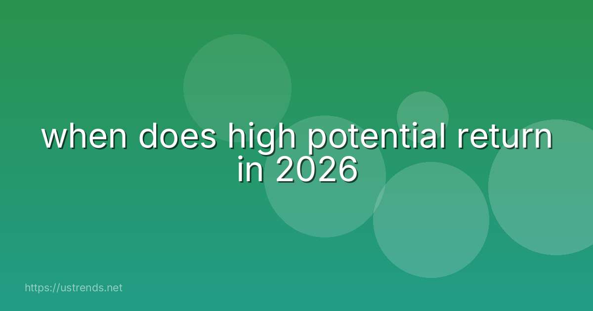 when does high potential return in 2026