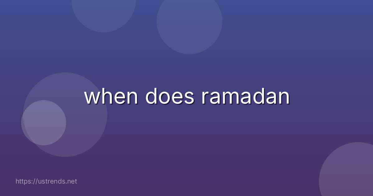when does ramadan