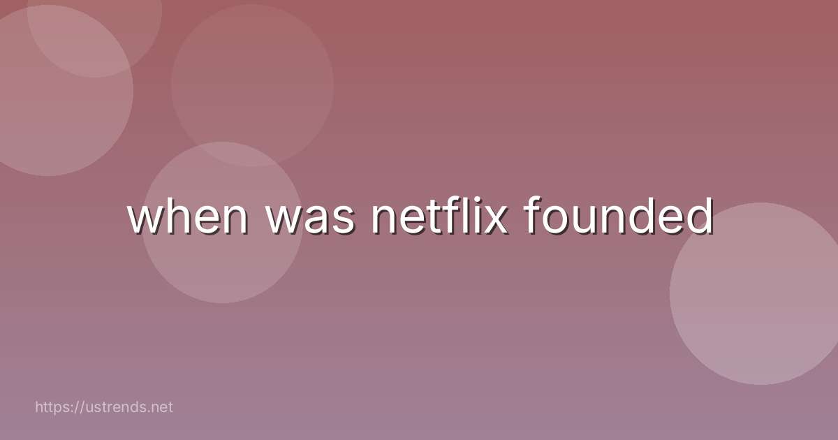when was netflix founded