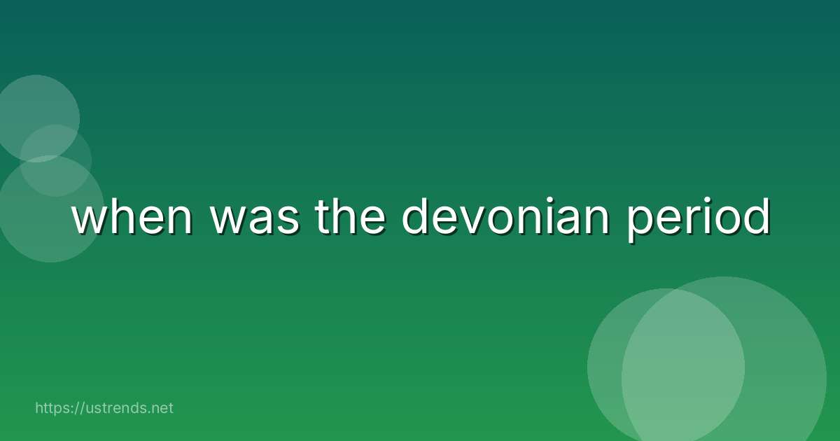when was the devonian period
