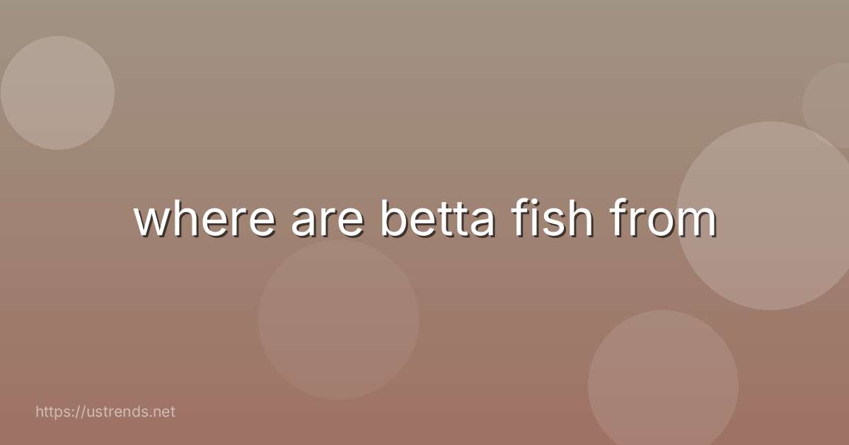 where are betta fish from