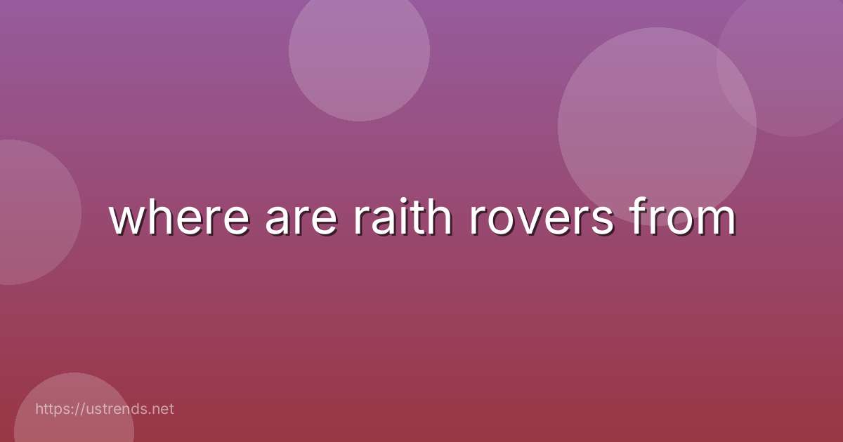 where are raith rovers from