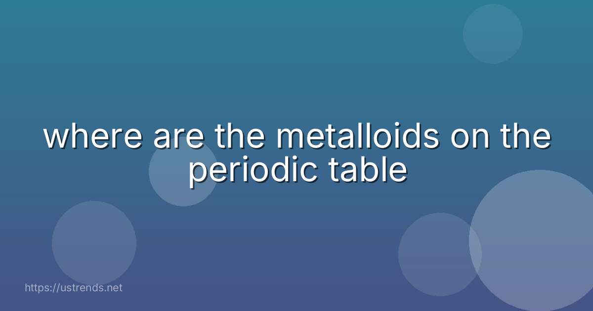 where are the metalloids on the periodic table