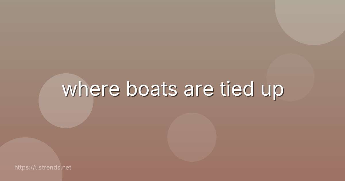 where boats are tied up