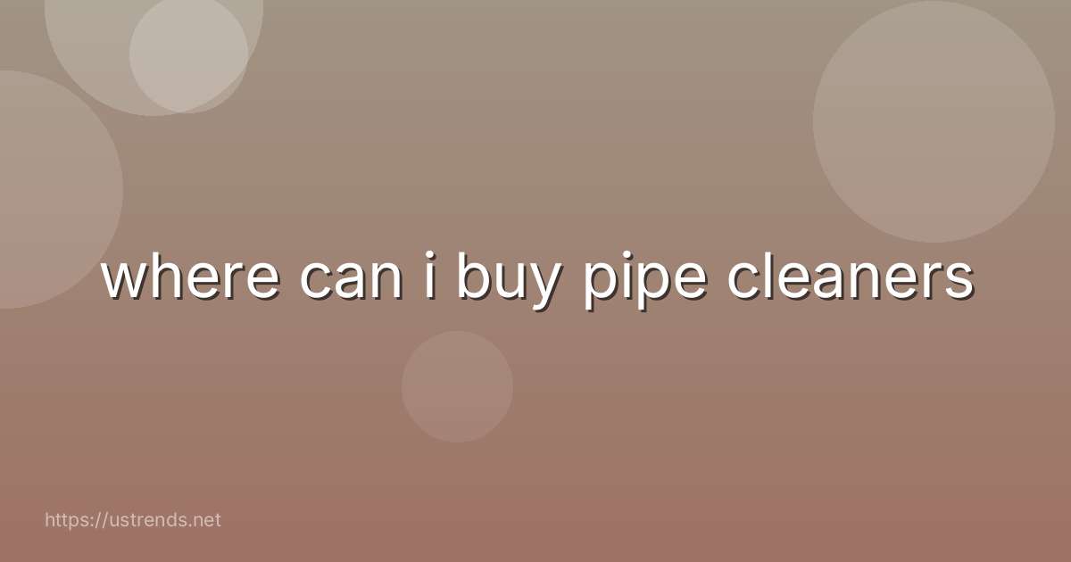 where can i buy pipe cleaners