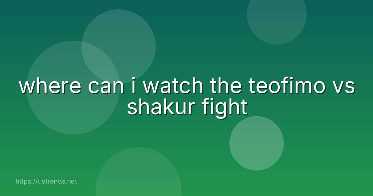 where can i watch the teofimo vs shakur fight