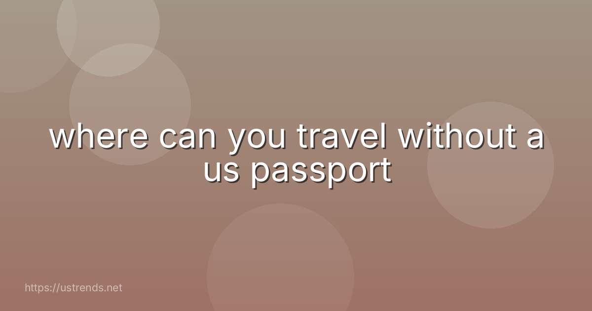 where can you travel without a us passport