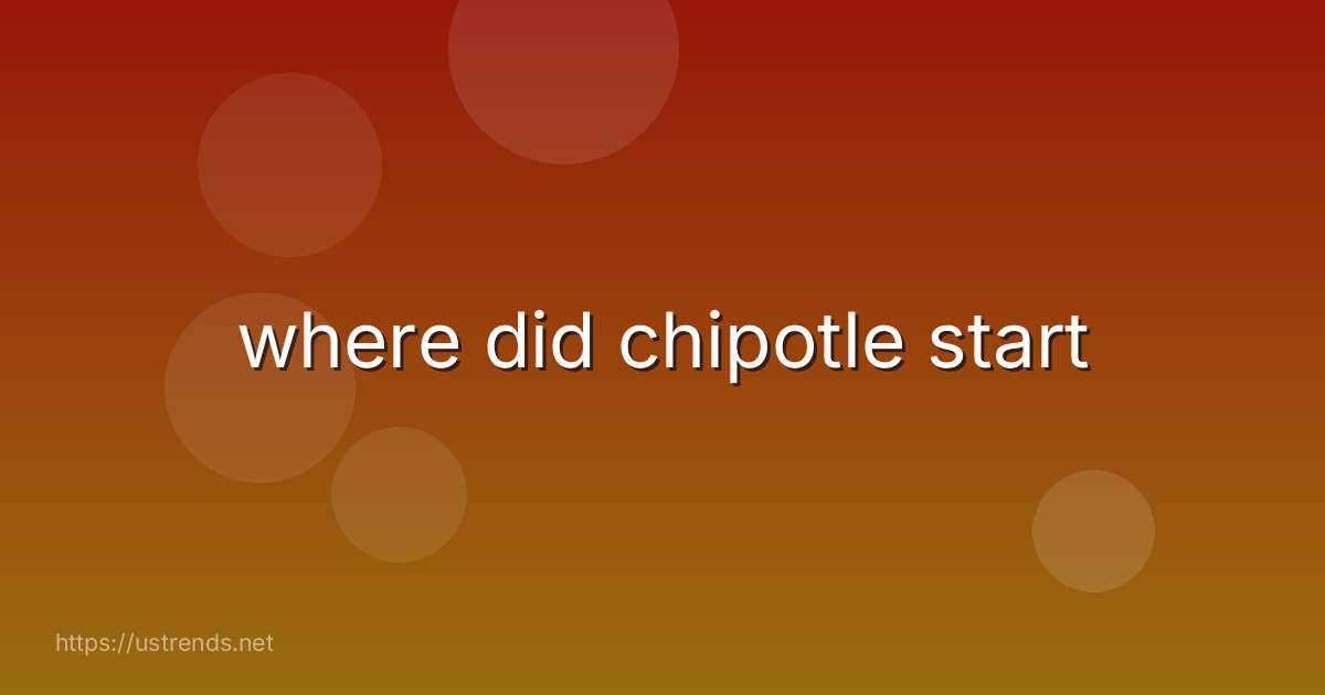 where did chipotle start