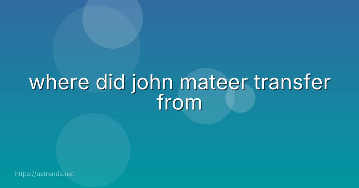 where did john mateer transfer from