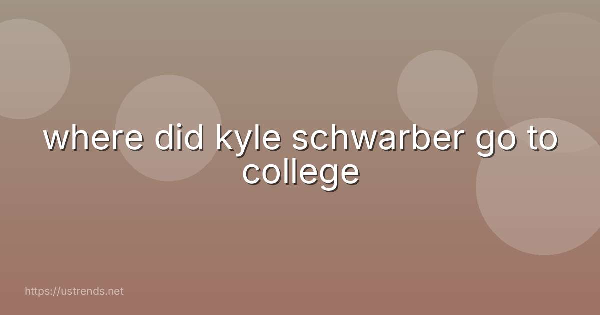 where did kyle schwarber go to college