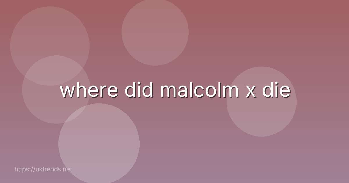 where did malcolm x die