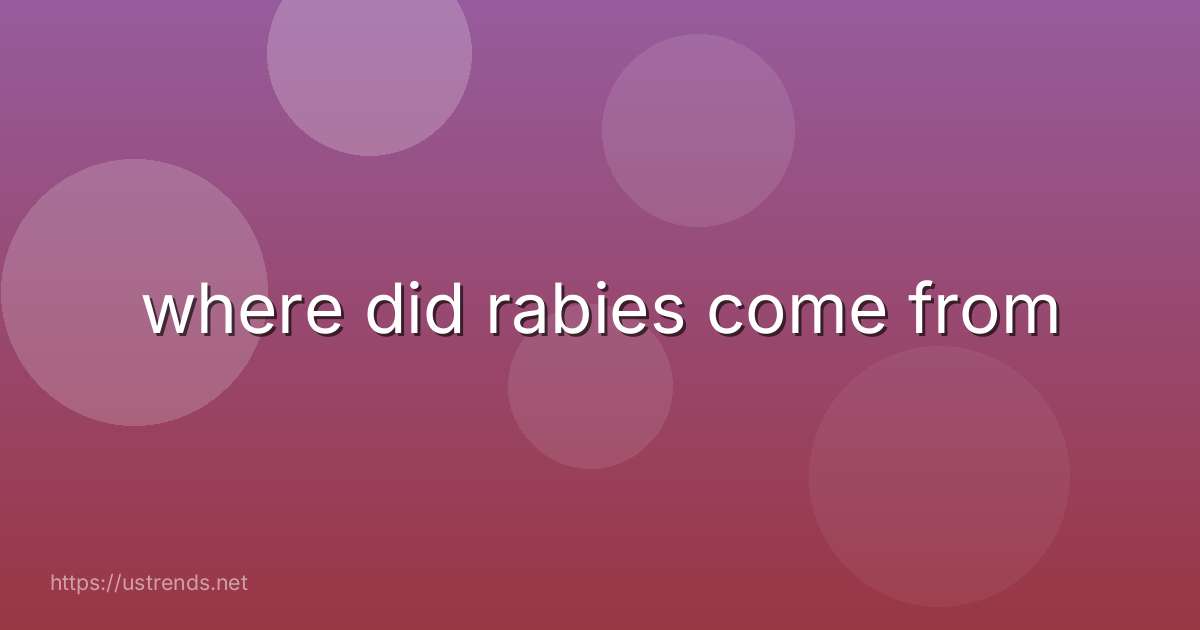 where did rabies come from