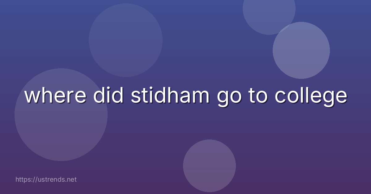 where did stidham go to college