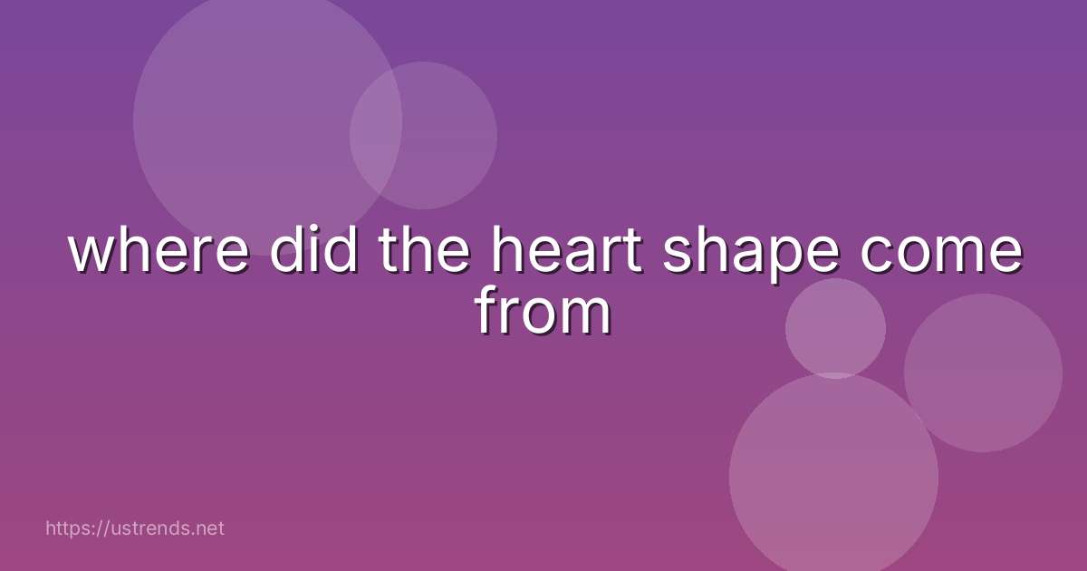 where did the heart shape come from