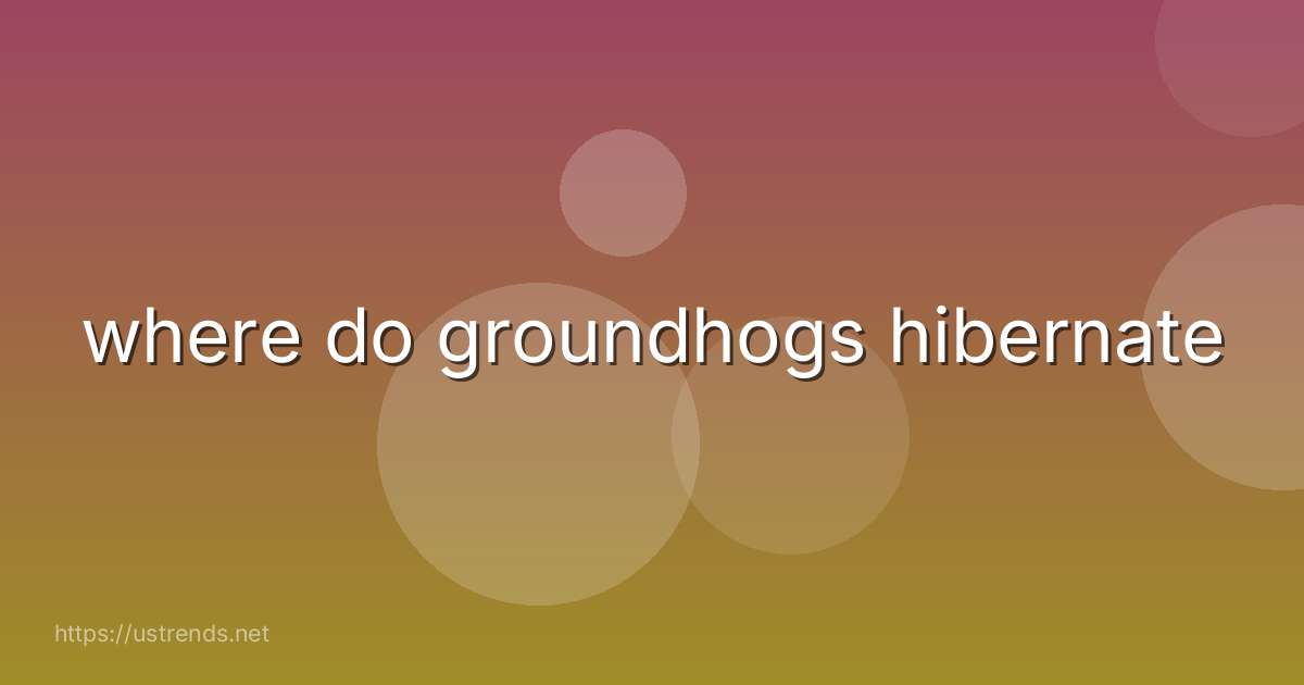 where do groundhogs hibernate