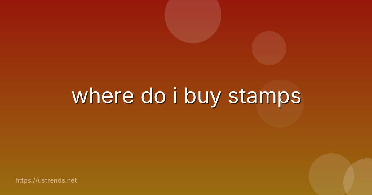 where do i buy stamps