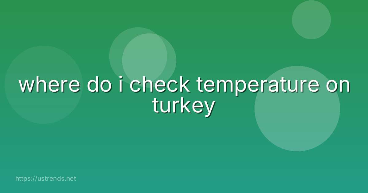 where do i check temperature on turkey