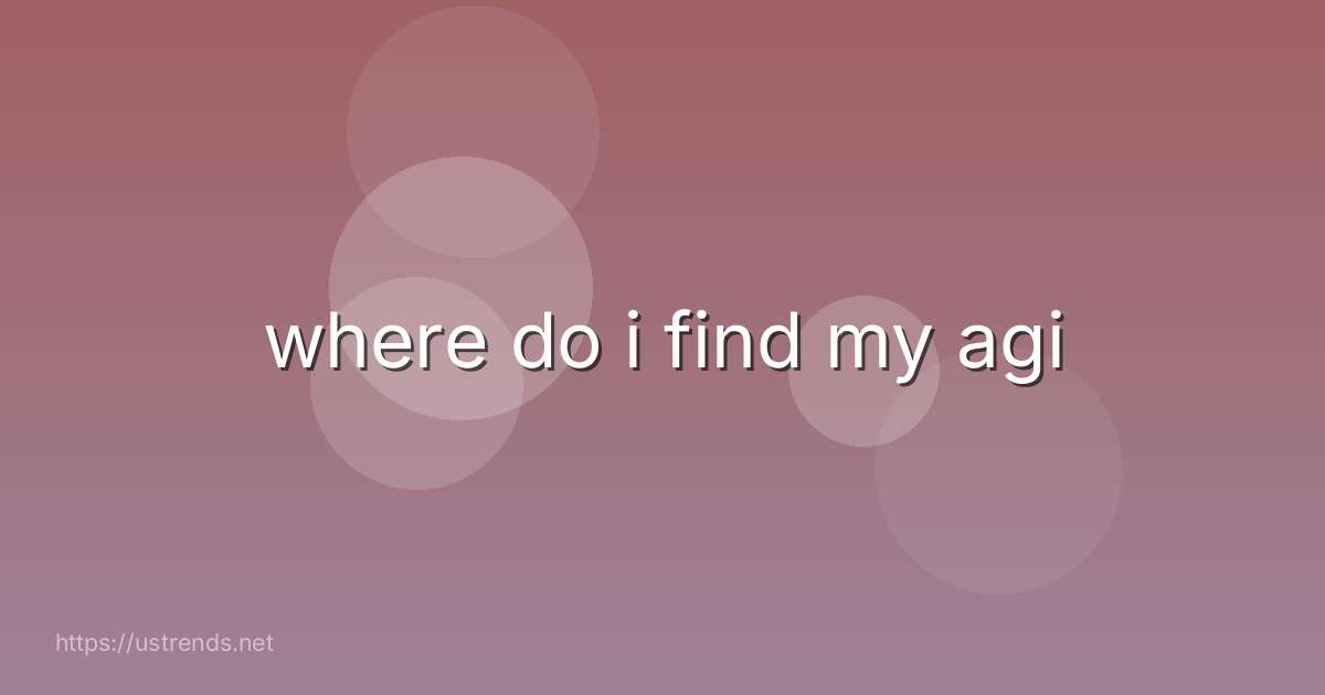 where do i find my agi