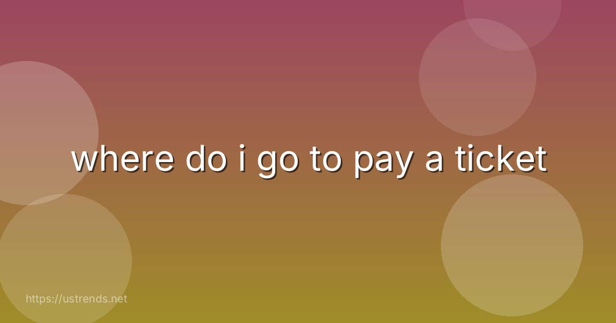 where do i go to pay a ticket