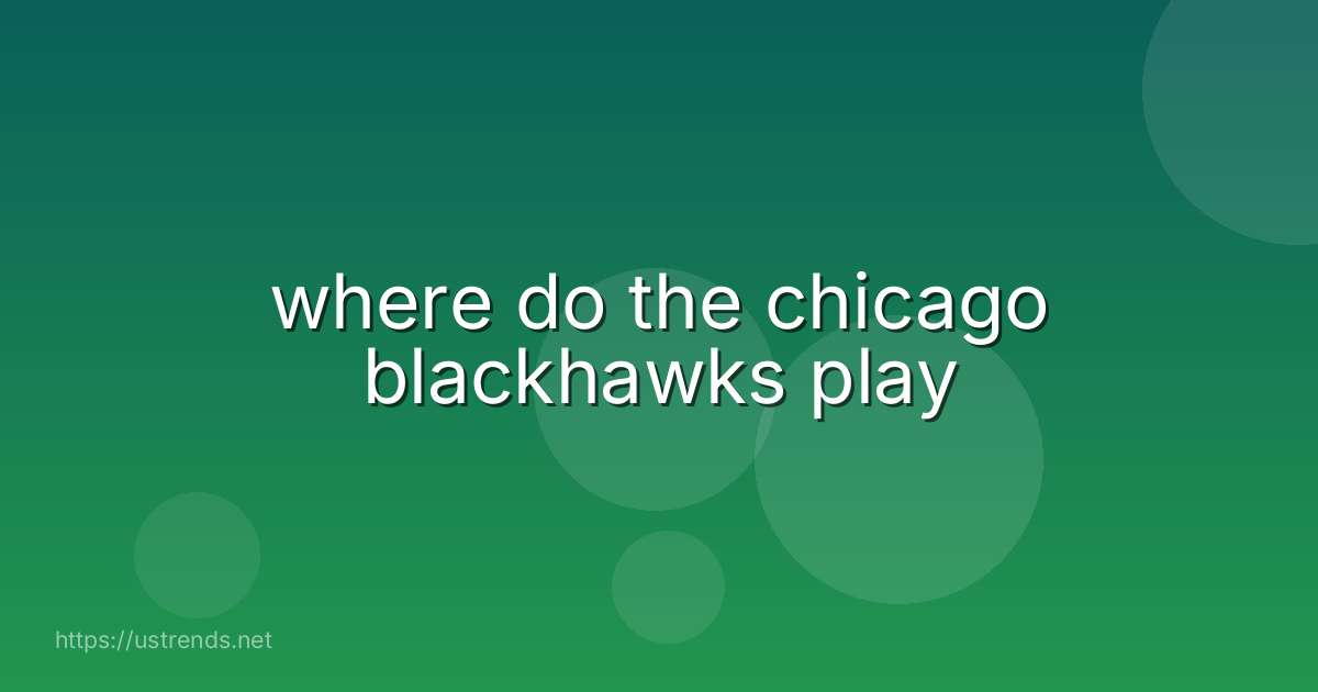 where do the chicago blackhawks play