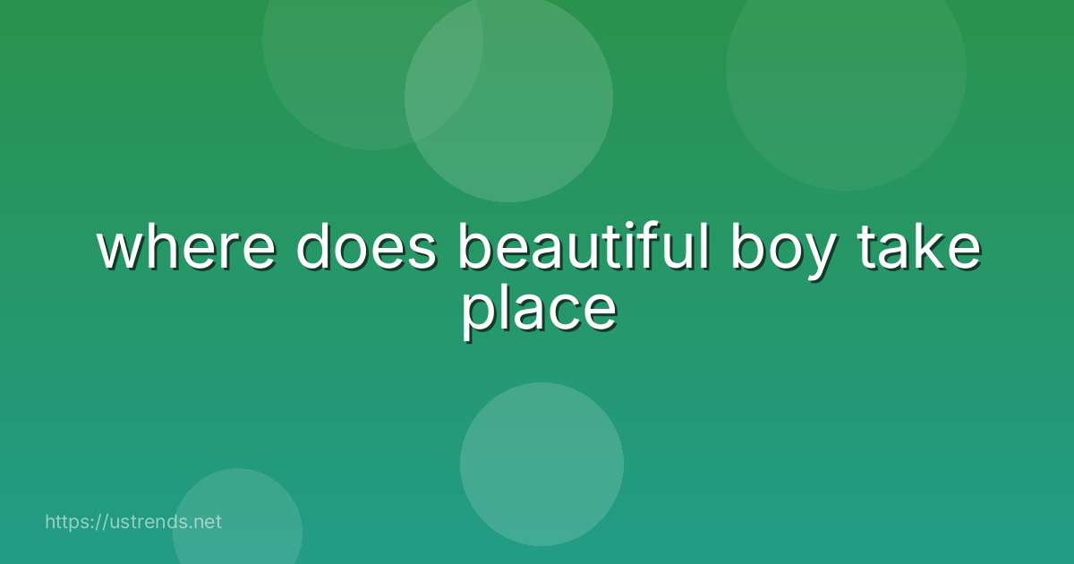where does beautiful boy take place