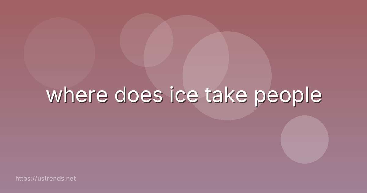 where does ice take people
