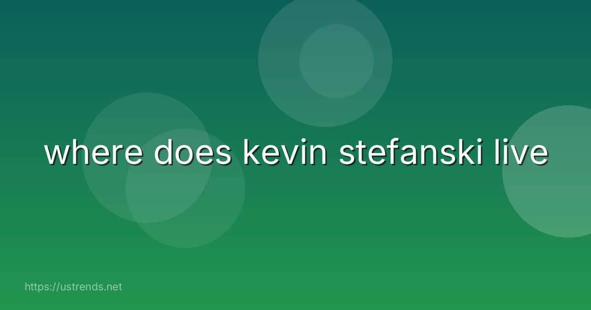 where does kevin stefanski live