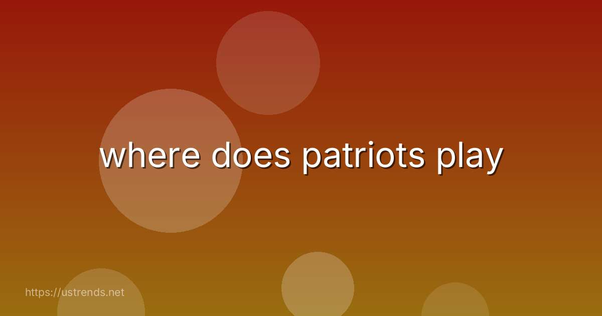 where does patriots play