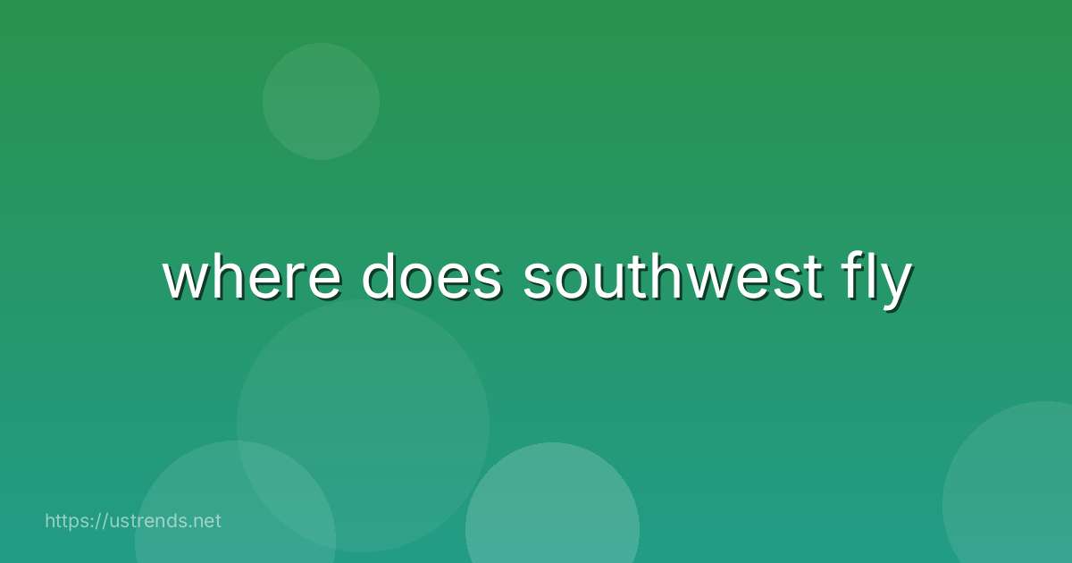where does southwest fly