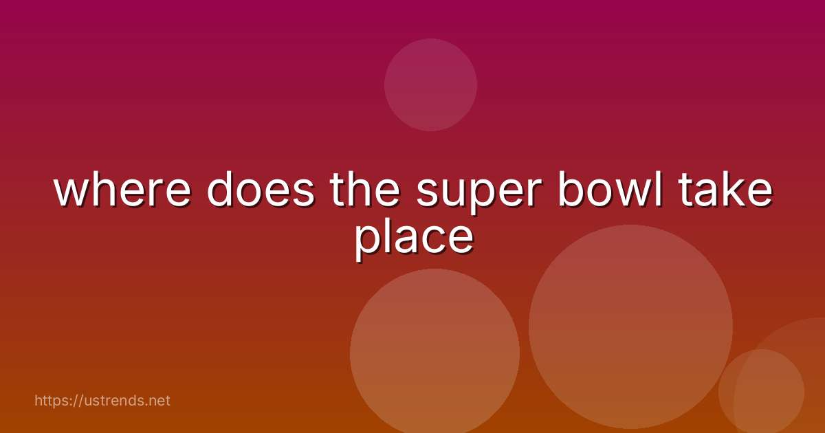 where does the super bowl take place