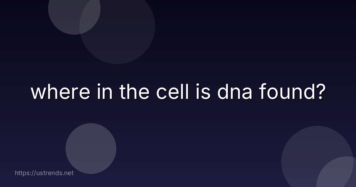 where in the cell is dna found?