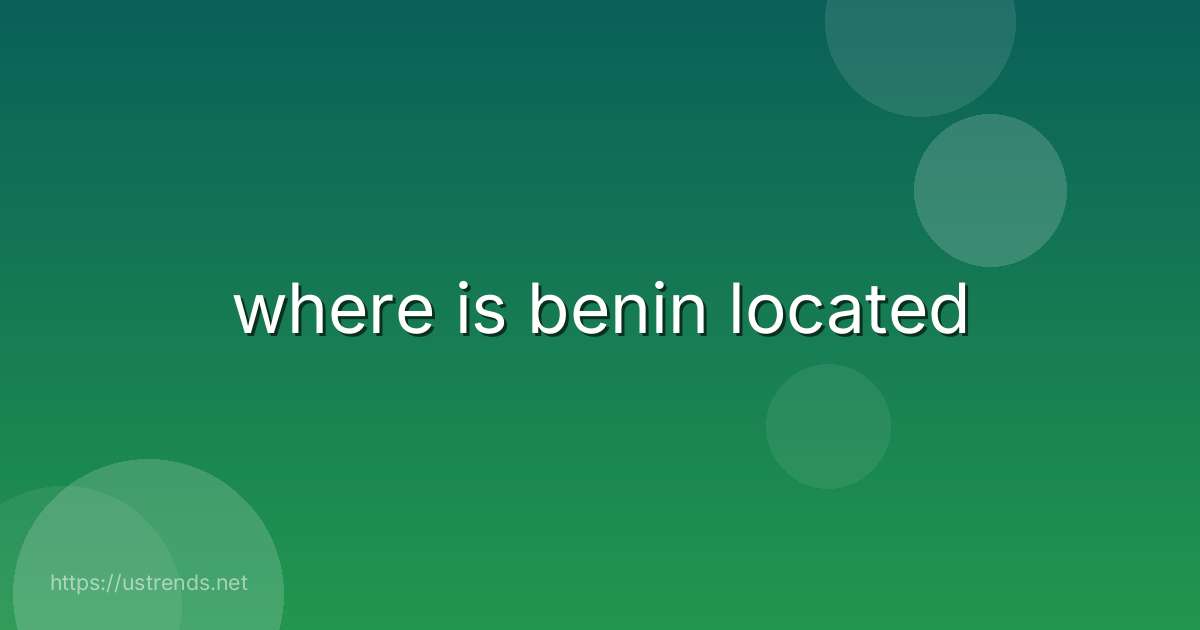 where is benin located