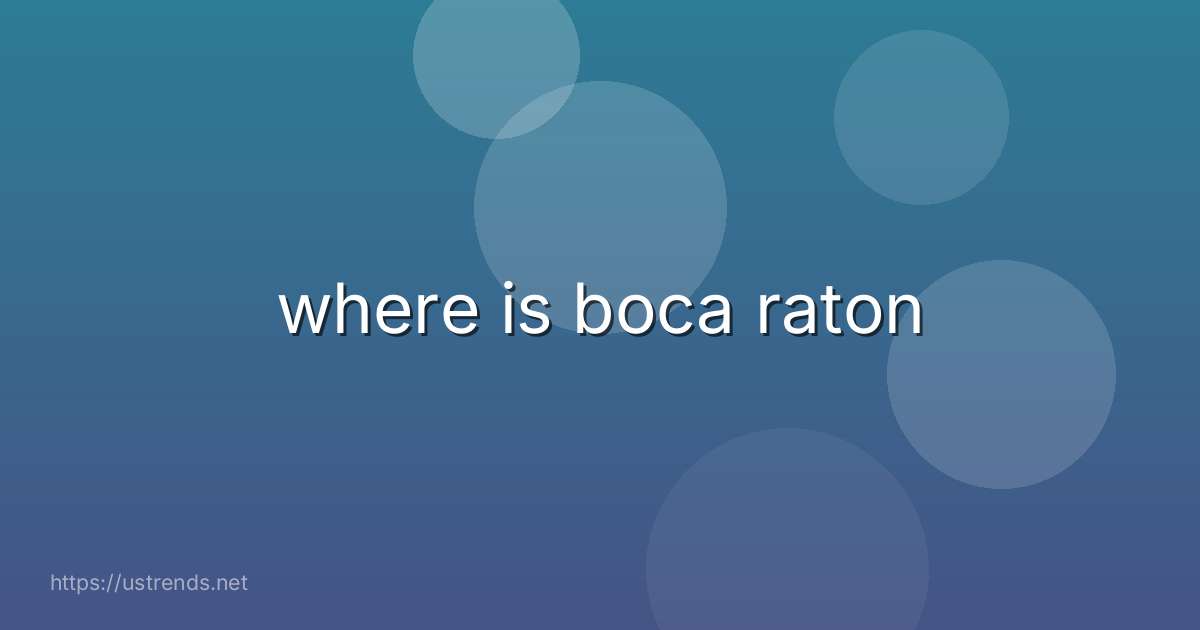 where is boca raton