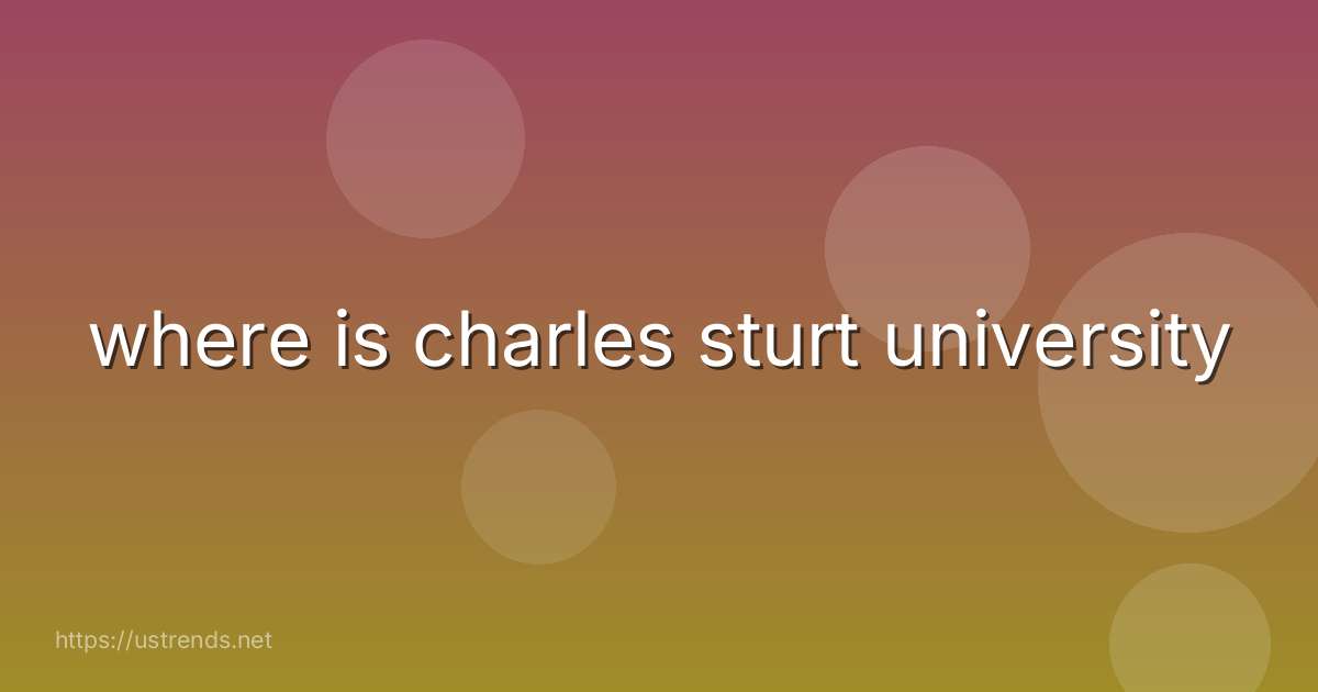 where is charles sturt university