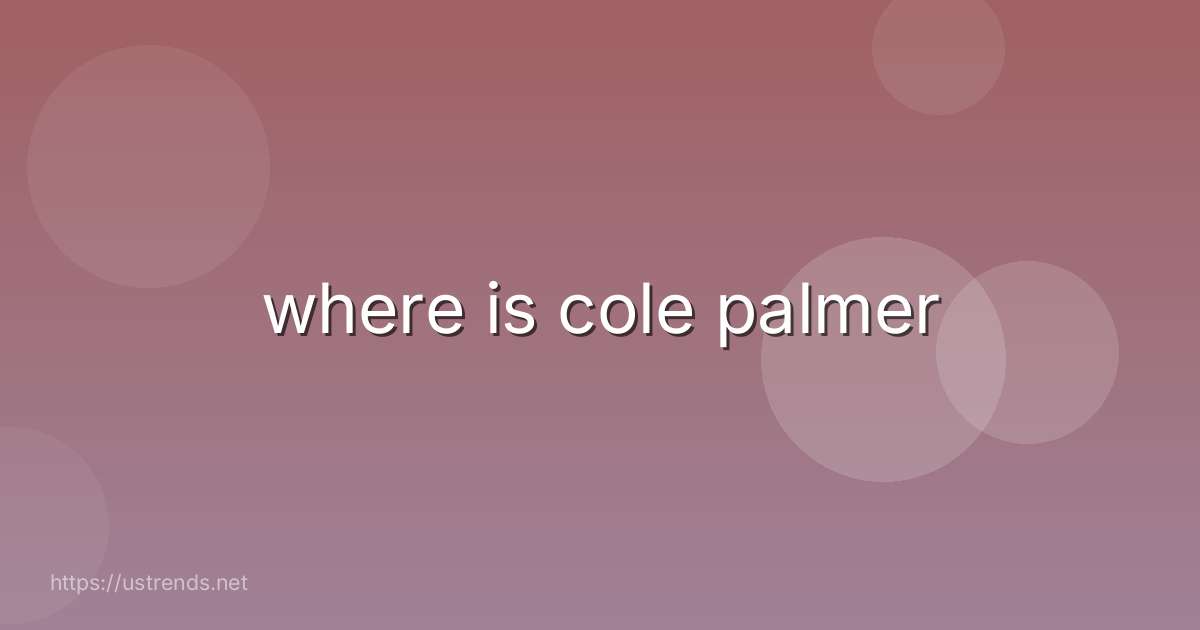 where is cole palmer
