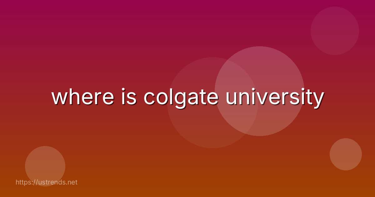 where is colgate university