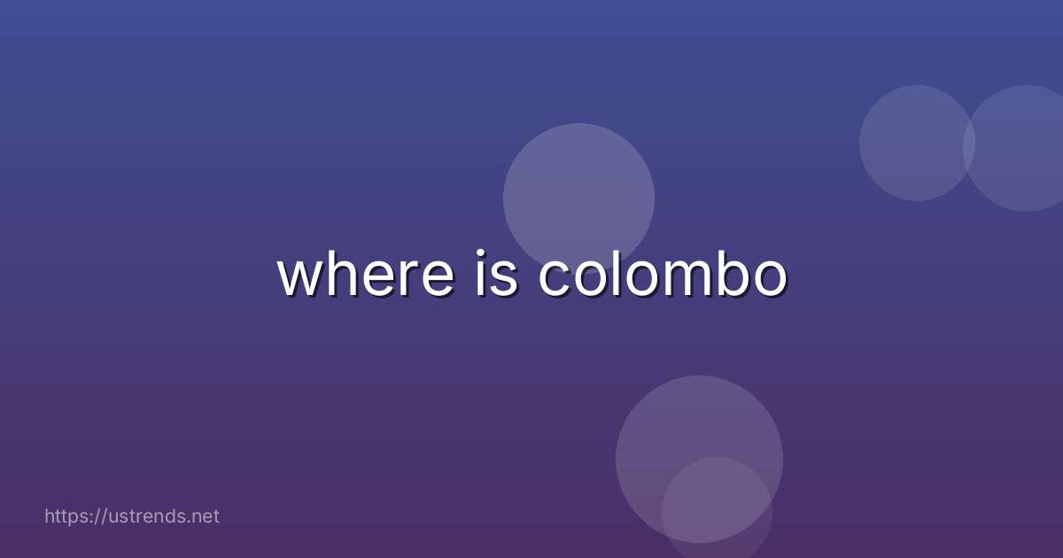 where is colombo