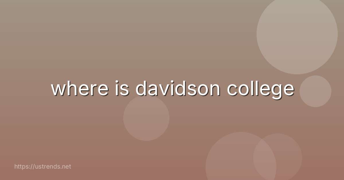 where is davidson college