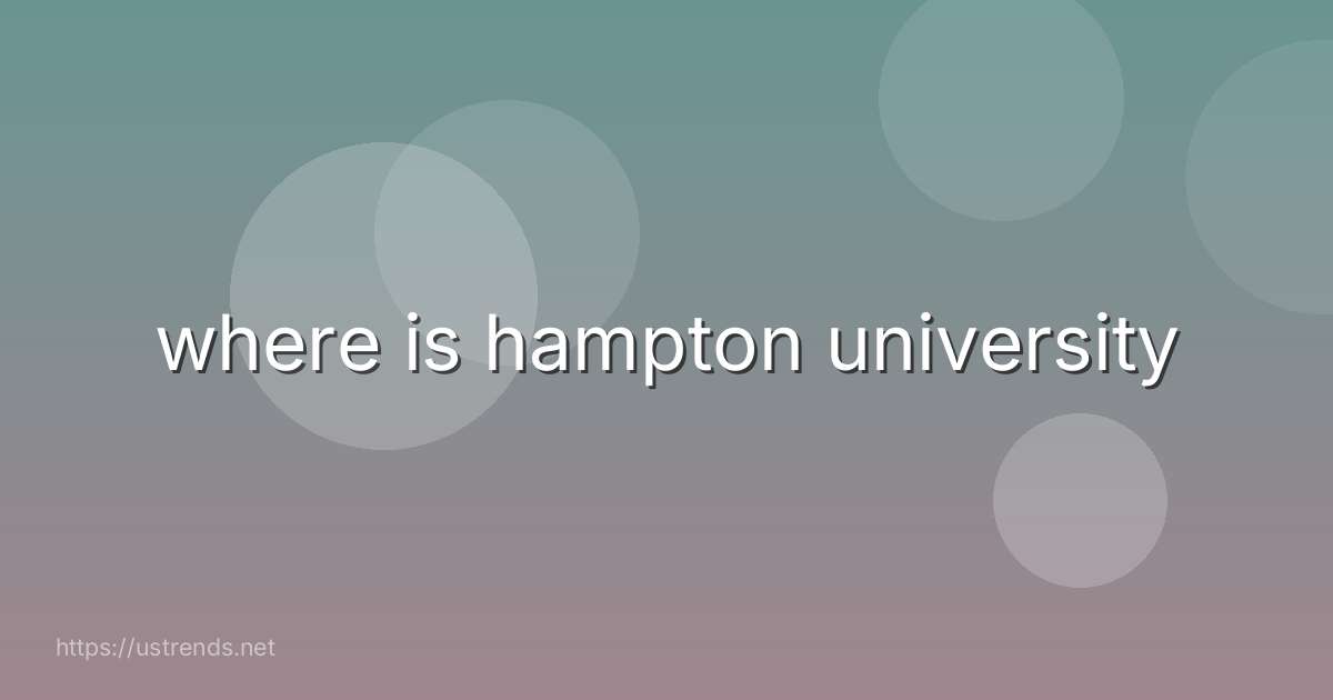 where is hampton university