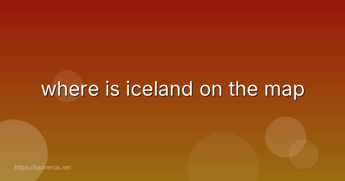where is iceland on the map