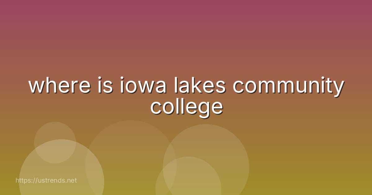 where is iowa lakes community college